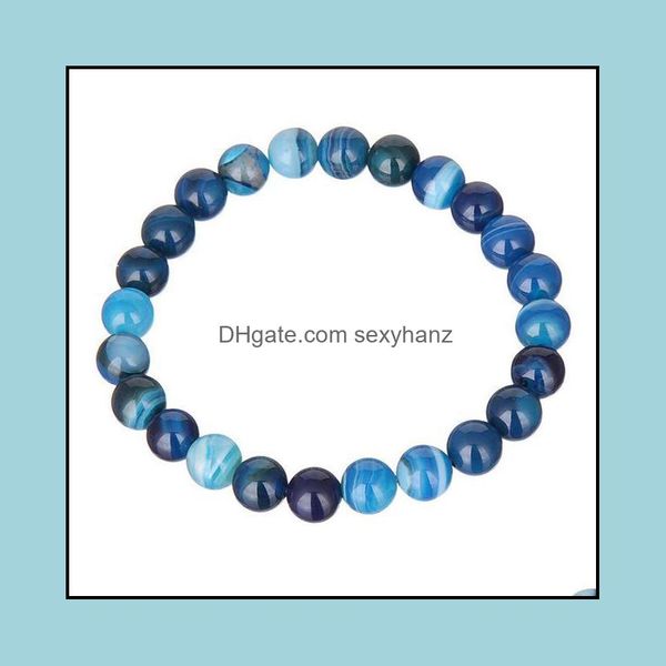 

beaded, strands jewelry transfer luck purple bracelet men chakra yoga beads volcanic stone 8mm natural bracelets for women drop delivery 202, Black