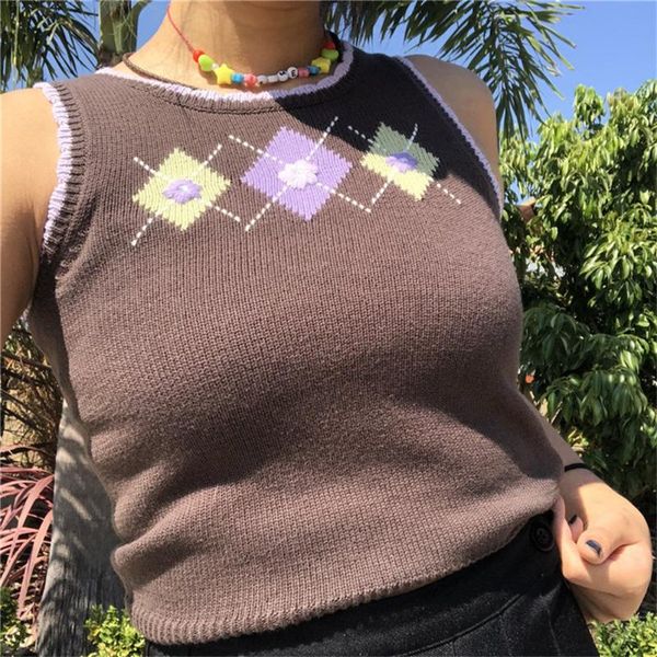women's sweaters vest, sleeveless round neck embroidered print for holiday dating birthday party shopping, White;black
women's sweaters vest, sleeveless round neck embroidered print for holiday dating birthday party shopping, White;black