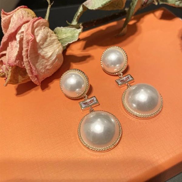 dangle & chandelier 2021 big pearl earings vintage zircon stone double round drop earrings luxury designer wedding party jewelry for womento, Silver
dangle & chandelier 2021 big pearl earings vintage zircon stone double round drop earrings luxury designer wedding party jewelry for womento, Silver