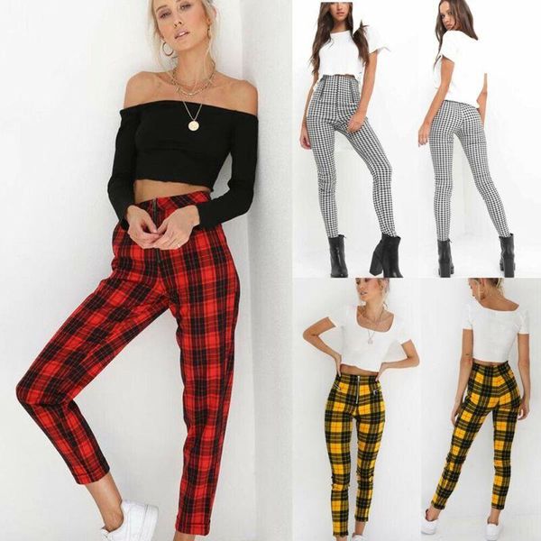 women's pants & capris spring autumn women tartan plaid high waist trousers ladies checked slim fit ankle-length zipper straight, Black;white
women's pants & capris spring autumn women tartan plaid high waist trousers ladies checked slim fit ankle-length zipper straight, Black;white