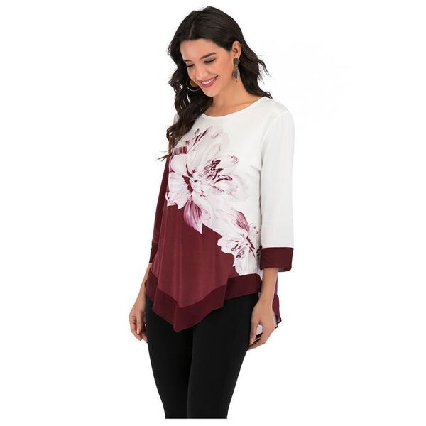 floral womens blouses printed women shirt asymmetric hem autumn blouse for woman flower print o neck blusas fashion female, White
floral womens blouses printed women shirt asymmetric hem autumn blouse for woman flower print o neck blusas fashion female, White
