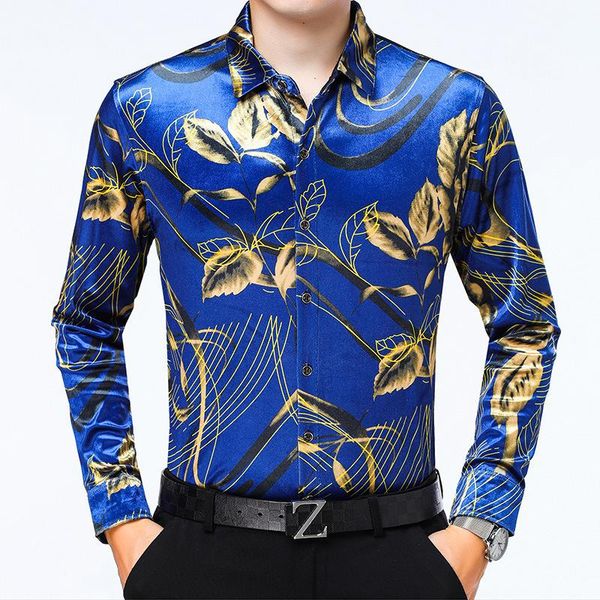 men's casual shirts exquisite leaves pattern printing fashion luxury long sleeve shirt autumn gold velvet soft comfortable men, White;black
men's casual shirts exquisite leaves pattern printing fashion luxury long sleeve shirt autumn gold velvet soft comfortable men, White;black