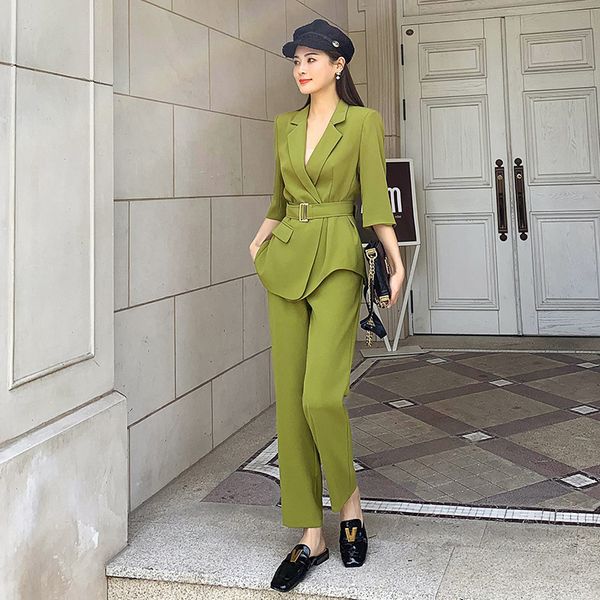 new arrival fashion plus size sets for women autumn casual chiffon professional work style ol simple trend suit two piece set 6cl9, White
new arrival fashion plus size sets for women autumn casual chiffon professional work style ol simple trend suit two piece set 6cl9, White