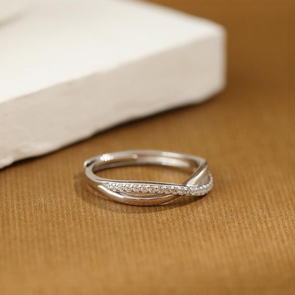 cluster rings 1pc authentic s925 sterling silver fine jewelry twisted cross criss double rows cz zricon set ring adjust tlj1073, Golden;silver
cluster rings 1pc authentic s925 sterling silver fine jewelry twisted cross criss double rows cz zricon set ring adjust tlj1073, Golden;silver