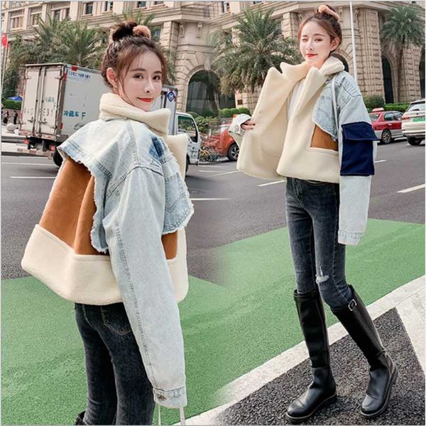 women's jackets leisure full sleeve wool liner wide- waisted turn down collar women slim patchwork woolen coat 2021 autumn winter, Black;brown
women's jackets leisure full sleeve wool liner wide- waisted turn down collar women slim patchwork woolen coat 2021 autumn winter, Black;brown