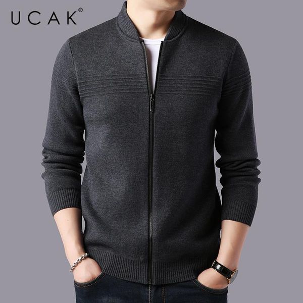 men's sweaters ucak brand casual zipper cardigans men sweatercoat clothing autumn classic streetwear striped cardigan pull homme u1240, White;black
men's sweaters ucak brand casual zipper cardigans men sweatercoat clothing autumn classic streetwear striped cardigan pull homme u1240, White;black