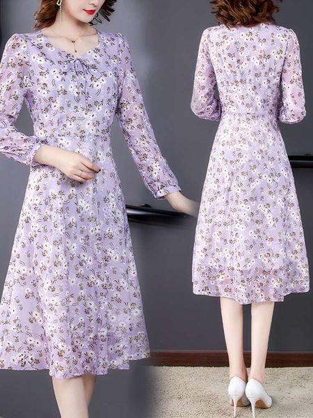 fashion noble mother spring and autumn long sleeve dress middle aged female 2021 new 40 year old western style knee length skirt, Black;gray
fashion noble mother spring and autumn long sleeve dress middle aged female 2021 new 40 year old western style knee length skirt, Black;gray