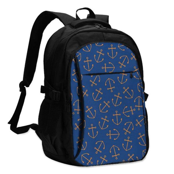backpack usb charge women gold anchor on blue background student letters print school bag teenager girls
backpack usb charge women gold anchor on blue background student letters print school bag teenager girls