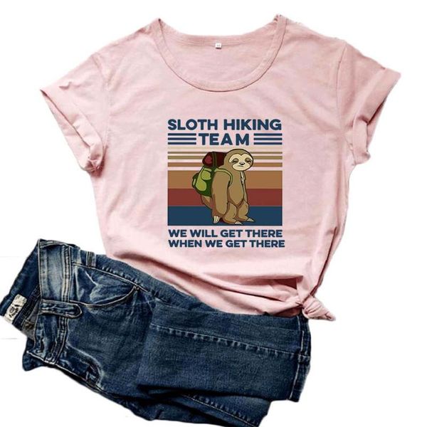 women's t-shirt sloth hiking team t shirt women we will get there funny tshirt vintage cartoon graphic tee t-shirts, White
women's t-shirt sloth hiking team t shirt women we will get there funny tshirt vintage cartoon graphic tee t-shirts, White