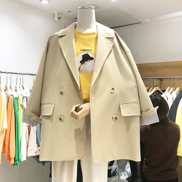 fall 2021 new lapel suit women wild temperament retro thin double-breasted casual solid color fashion long-sleeved top, White;black
fall 2021 new lapel suit women wild temperament retro thin double-breasted casual solid color fashion long-sleeved top, White;black