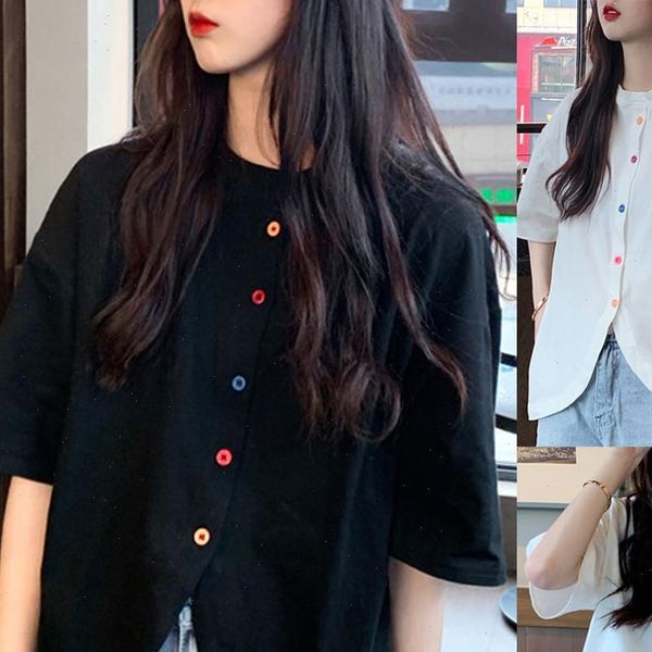 blouse womens retro loose color button v neck short sleeve shirt black white blusas summer women clothes
blouse womens retro loose color button v neck short sleeve shirt black white blusas summer women clothes