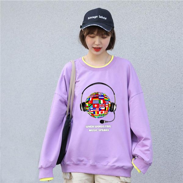 women's hoodies & sweatshirts spring/fall cotton sweatshirt long sleeve korean pullovers world flags print o-neck oversized women candy, Black
women's hoodies & sweatshirts spring/fall cotton sweatshirt long sleeve korean pullovers world flags print o-neck oversized women candy, Black