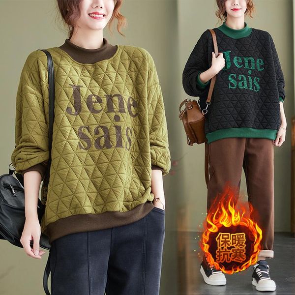 women's hoodies & sweatshirts frauen vintage pullover parkas oansatz sieben hülse patchwork farbe 2021 herbst neue lose weibliche plus, Black
women's hoodies & sweatshirts frauen vintage pullover parkas oansatz sieben hülse patchwork farbe 2021 herbst neue lose weibliche plus, Black