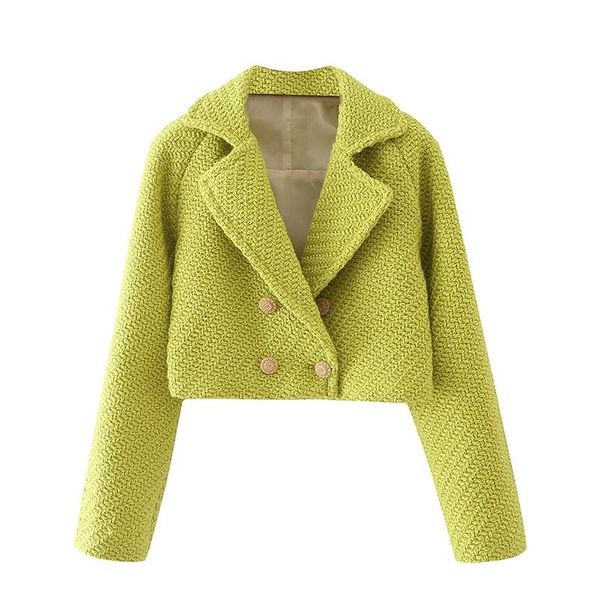 women's suits & blazers yenkye fashion women vintage solid tweed cropped blazer mujer long sleeve double breasted short outerwear autum, White;black
women's suits & blazers yenkye fashion women vintage solid tweed cropped blazer mujer long sleeve double breasted short outerwear autum, White;black