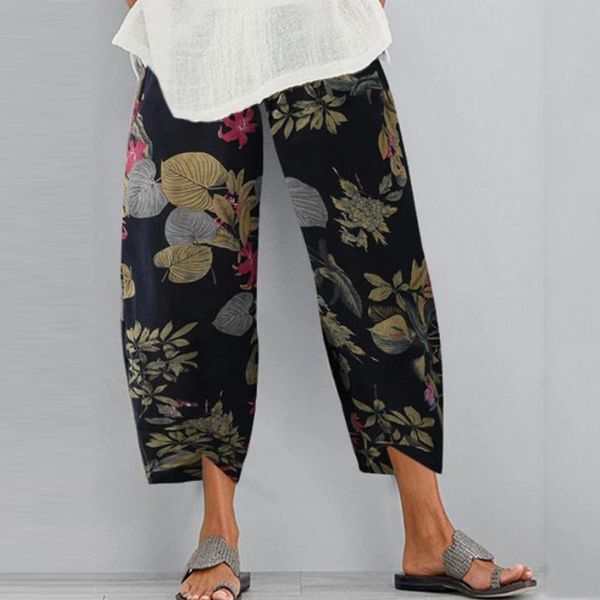 women's pants & capris women flowers print irregular loose elastic waist cotton linen casual elegant ladies summer trousers plus size #, Black;white
women's pants & capris women flowers print irregular loose elastic waist cotton linen casual elegant ladies summer trousers plus size #, Black;white