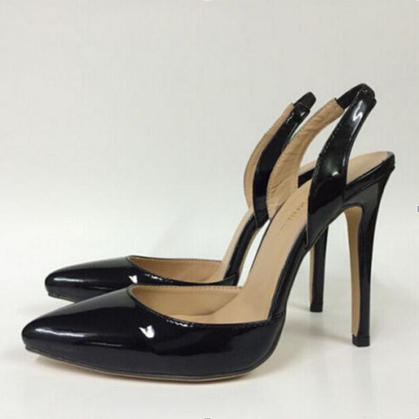 sandals nice european and american fine summer high-heeled shoes with pointed large size woman w883, Black
sandals nice european and american fine summer high-heeled shoes with pointed large size woman w883, Black