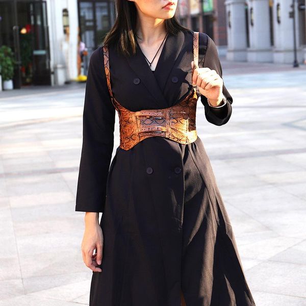 belts 2021 vintage women's corset vest steampunk harness strechy waistcoat wide cincher with buckle, Black;brown
belts 2021 vintage women's corset vest steampunk harness strechy waistcoat wide cincher with buckle, Black;brown