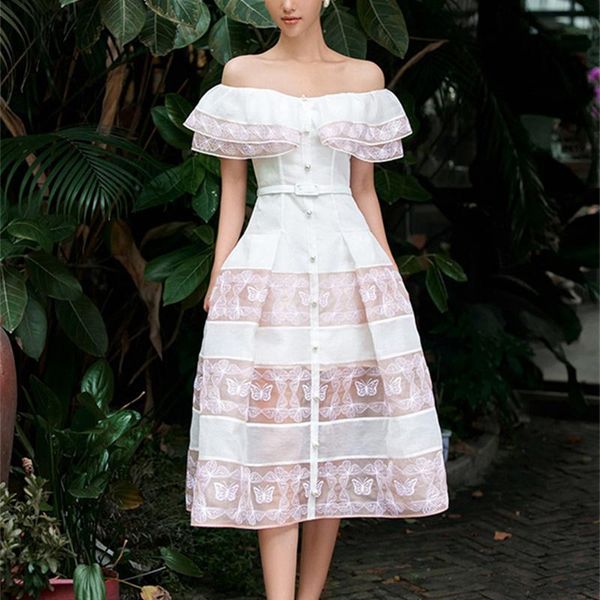 party dresses 2021 off the shoulder dress fashion women ruffles slash neck butterfly embroidery single breasted midi pink, White;black
party dresses 2021 off the shoulder dress fashion women ruffles slash neck butterfly embroidery single breasted midi pink, White;black