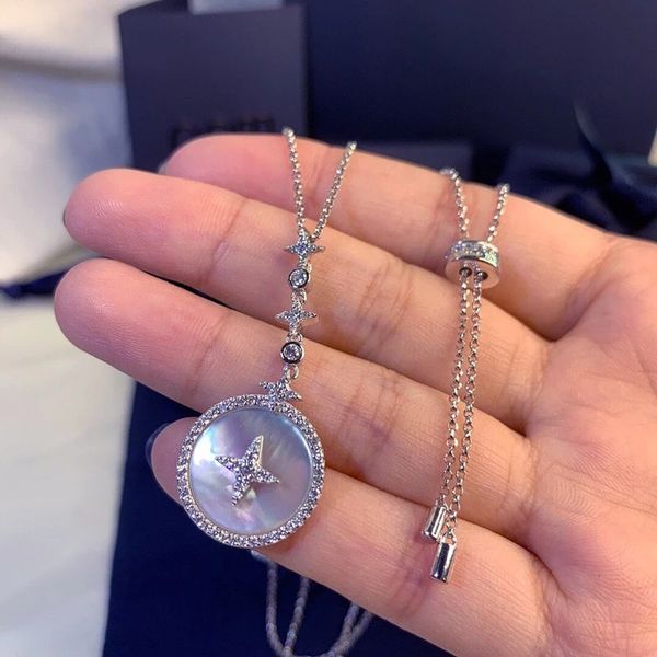 european and american brand mother-of-pearl necklace fashion full color cubic zirconia pendant star pendant ladies party jewelry, Silver
european and american brand mother-of-pearl necklace fashion full color cubic zirconia pendant star pendant ladies party jewelry, Silver