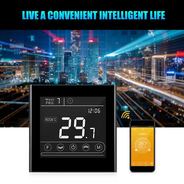 smart home control water boiler thermostat programmable temperature controller led display touchscreen backlight remote function
smart home control water boiler thermostat programmable temperature controller led display touchscreen backlight remote function