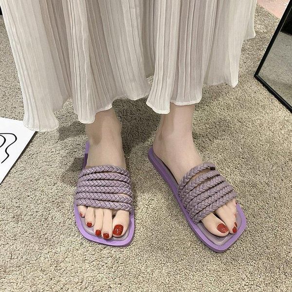 slippers women's 2021 summer style casual all-match flat fashion woven sandals women, Black
slippers women's 2021 summer style casual all-match flat fashion woven sandals women, Black