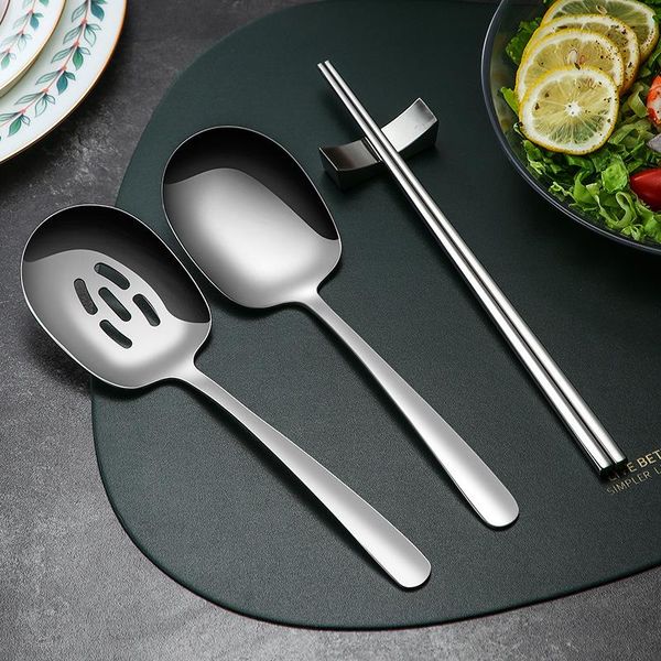 spoons 304 stainless steel soup table spoon colander large small size creative dinnerware tableware set restaurant supplies
spoons 304 stainless steel soup table spoon colander large small size creative dinnerware tableware set restaurant supplies