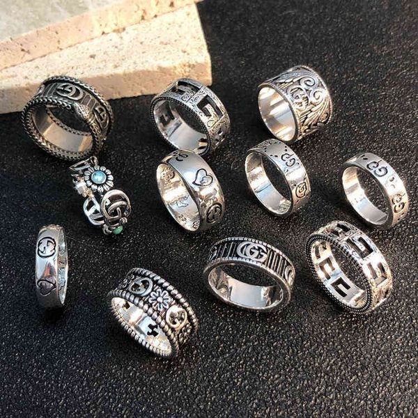 men's and women's ring fashion double g old daisy skull love fearless spirit snake enamel couple rings, Silver
men's and women's ring fashion double g old daisy skull love fearless spirit snake enamel couple rings, Silver
