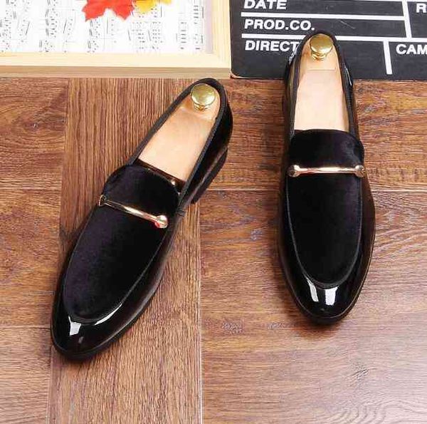 loafers fashion men slip on mens velvet patent leather shoes dress s men's flats wedding and party, Black
loafers fashion men slip on mens velvet patent leather shoes dress s men's flats wedding and party, Black