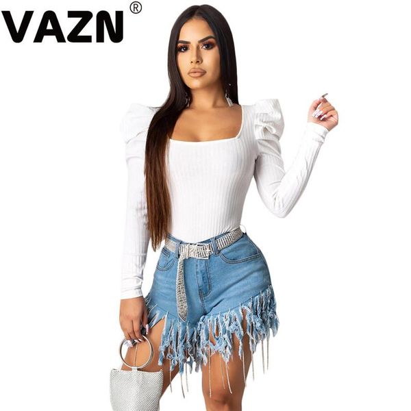 women's jeans vazn high street 2021 summer lady 3 colors solid jean shorts waist button tassel style chic, Blue
women's jeans vazn high street 2021 summer lady 3 colors solid jean shorts waist button tassel style chic, Blue