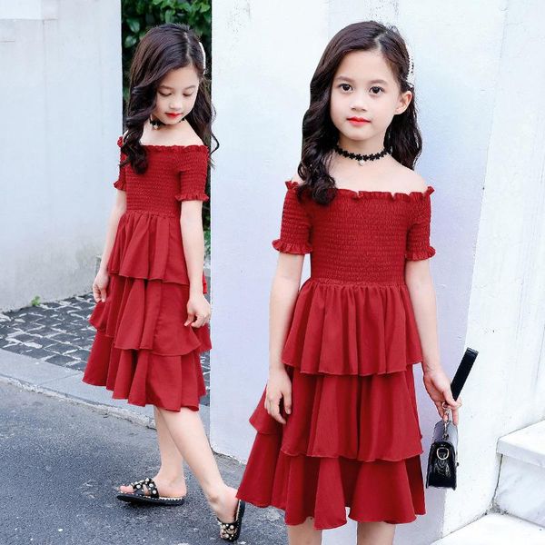 girl's dresses kids off shoulder princess dress for girls summer clothes children chiffon slash neck beach elegant birthday party, Red;yellow
girl's dresses kids off shoulder princess dress for girls summer clothes children chiffon slash neck beach elegant birthday party, Red;yellow