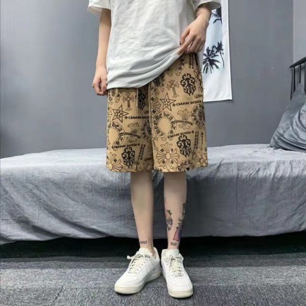 crosin quick kwai red cross crook printing shorts, men's summer brand loose leisure five points shorts brand yy5s, White;black
crosin quick kwai red cross crook printing shorts, men's summer brand loose leisure five points shorts brand yy5s, White;black