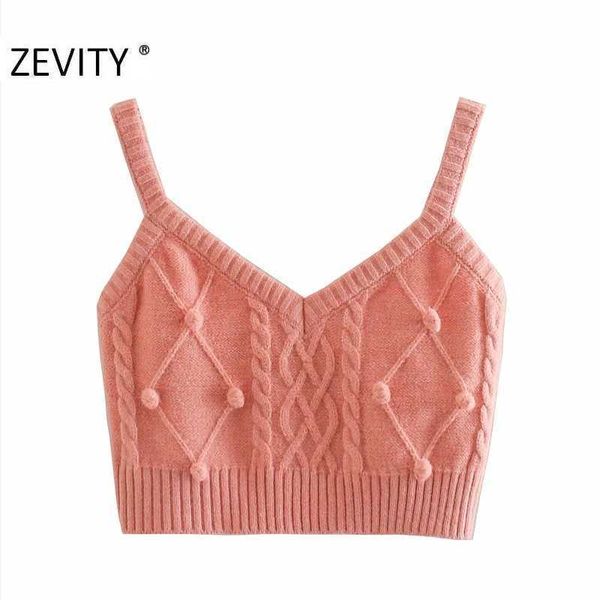 zevity women sweet ball appliques short knitting sling sweater female basic spaghetti strap v neck vest chic crop s474 210603, White
zevity women sweet ball appliques short knitting sling sweater female basic spaghetti strap v neck vest chic crop s474 210603, White