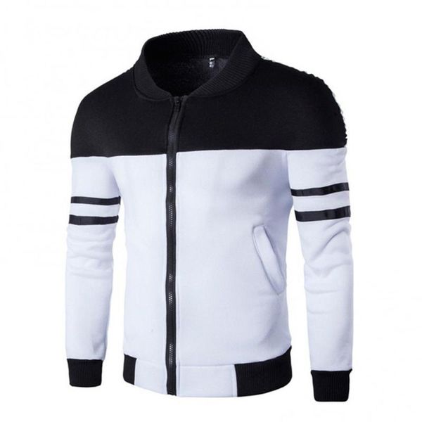 men's jackets 40%men autumn winter stripe long sleeve zip pockets coat color block varsity jacket, Black;brown
men's jackets 40%men autumn winter stripe long sleeve zip pockets coat color block varsity jacket, Black;brown