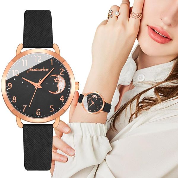 wristwatches women moon star watch simple quartz leather strap wristwatch female fashion watches clock relogio feminino, Slivery;brown
wristwatches women moon star watch simple quartz leather strap wristwatch female fashion watches clock relogio feminino, Slivery;brown
