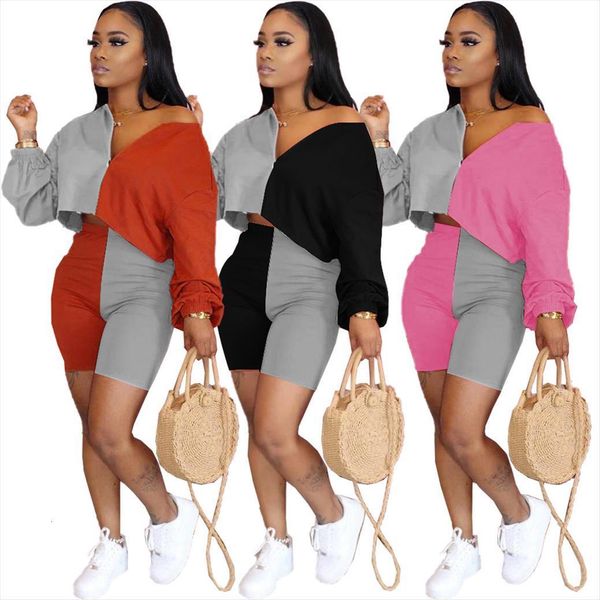 baggy patchwork two piece womens pants suit autumn long sleeve v neck crop empire shorts outfit casual matching, White
baggy patchwork two piece womens pants suit autumn long sleeve v neck crop empire shorts outfit casual matching, White