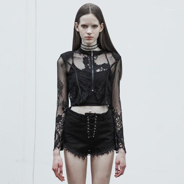 women's jackets punk rave long sleeve lace blouse jacket court-style embroidery fabric irregular hem short thin coat, Black;brown
women's jackets punk rave long sleeve lace blouse jacket court-style embroidery fabric irregular hem short thin coat, Black;brown