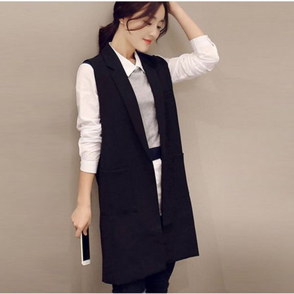 women's vests women long vest and waistcoat of female, Black;white
women's vests women long vest and waistcoat of female, Black;white