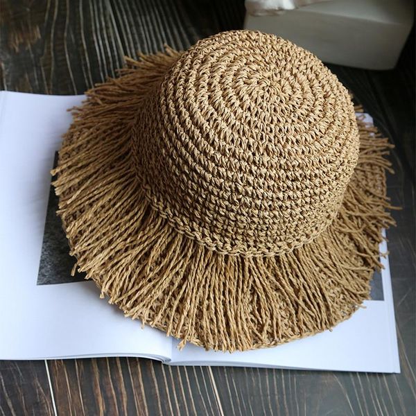 wide brim hats 202105-yz summer tassels handmade paper can fold into bag lady sun cap women leisure holiday beach hat, Blue;gray
wide brim hats 202105-yz summer tassels handmade paper can fold into bag lady sun cap women leisure holiday beach hat, Blue;gray