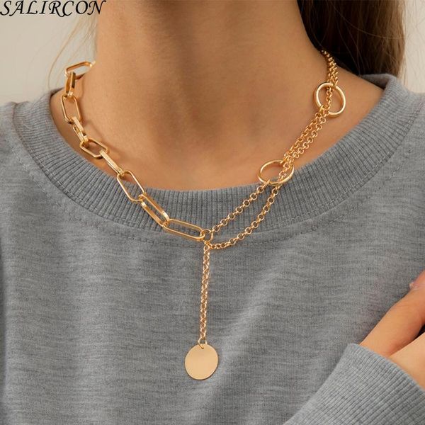 pendant necklaces korean geometric circle coin long tassel necklace for women gold color chain collares aesthetic indie couple jewelry, Silver
pendant necklaces korean geometric circle coin long tassel necklace for women gold color chain collares aesthetic indie couple jewelry, Silver