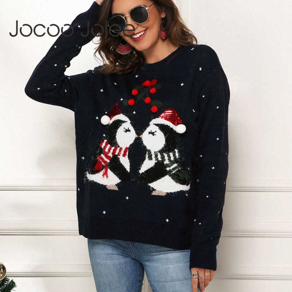 jocoo jolee winter christmas sweater women long sleeve printed loose pullovers casual warm thick knitted jumpers 210619, White;black
jocoo jolee winter christmas sweater women long sleeve printed loose pullovers casual warm thick knitted jumpers 210619, White;black