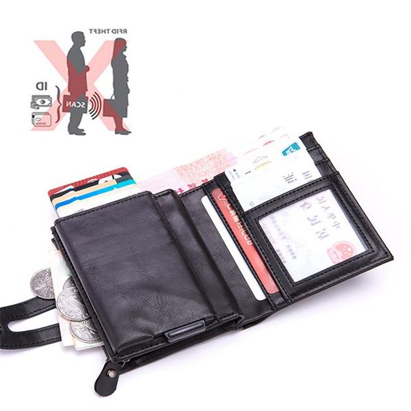 card holders fashion rfid holder aluminium bank men leather wallet business with coin zippe purse& note compartment, Brown;gray
card holders fashion rfid holder aluminium bank men leather wallet business with coin zippe purse& note compartment, Brown;gray