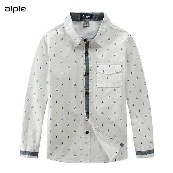 children shirts printing anchor pattern cotton 100% long-sleeved boy's shirts fit for 3-12 years kids clothing 210306, White;black
children shirts printing anchor pattern cotton 100% long-sleeved boy's shirts fit for 3-12 years kids clothing 210306, White;black