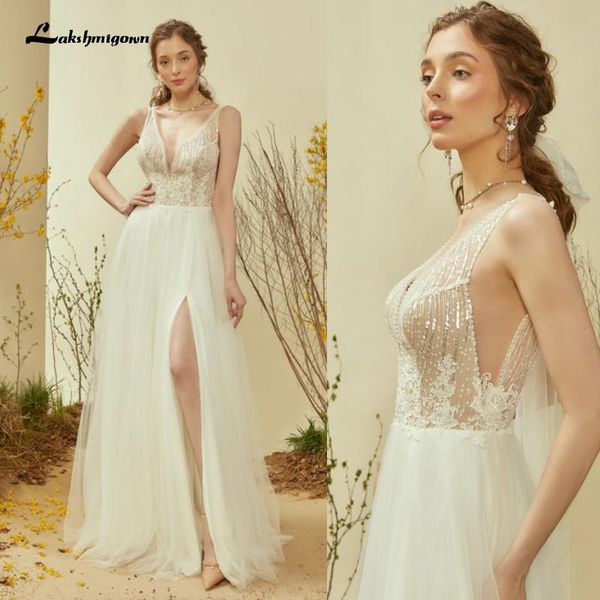 other wedding dresses vestidos a-line sparkling lace 2021 v neck side split beach bride vestido de casamento boho, White
other wedding dresses vestidos a-line sparkling lace 2021 v neck side split beach bride vestido de casamento boho, White