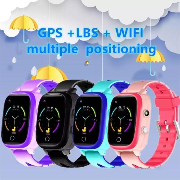 t5s 4g kids smart watch gps wifi position ip67 waterproof camera sos video call body temperature children smartwatch