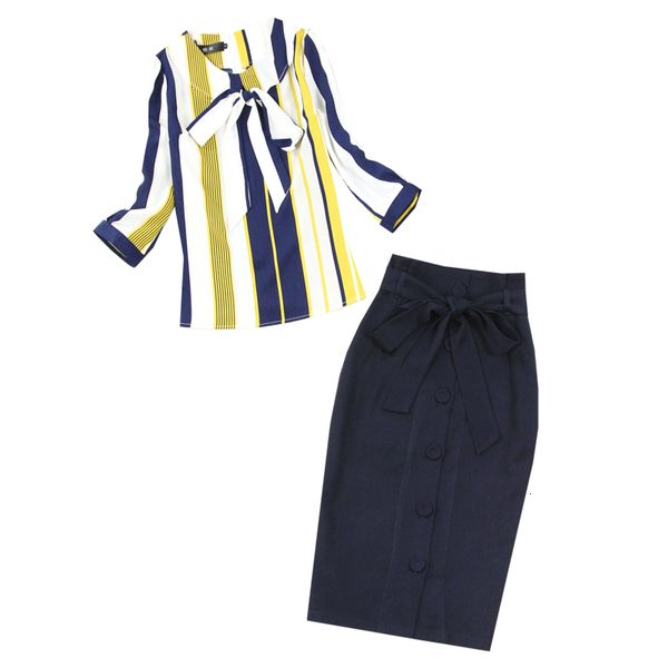 women's suit will see striped chiffon style seven dot + hip pencil skirt blue ol set of 2 female parts n1u6, White
women's suit will see striped chiffon style seven dot + hip pencil skirt blue ol set of 2 female parts n1u6, White