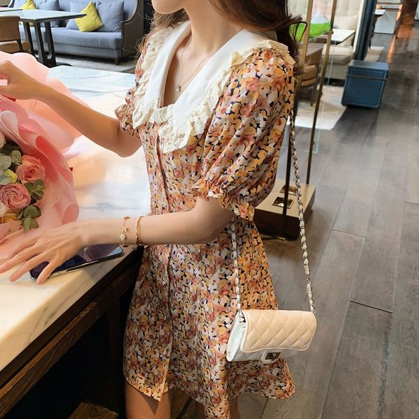 women summer short sleeve sweet mini dress vintage print floral female boho dress casual holiday lady beach vestidos, Black;gray
women summer short sleeve sweet mini dress vintage print floral female boho dress casual holiday lady beach vestidos, Black;gray