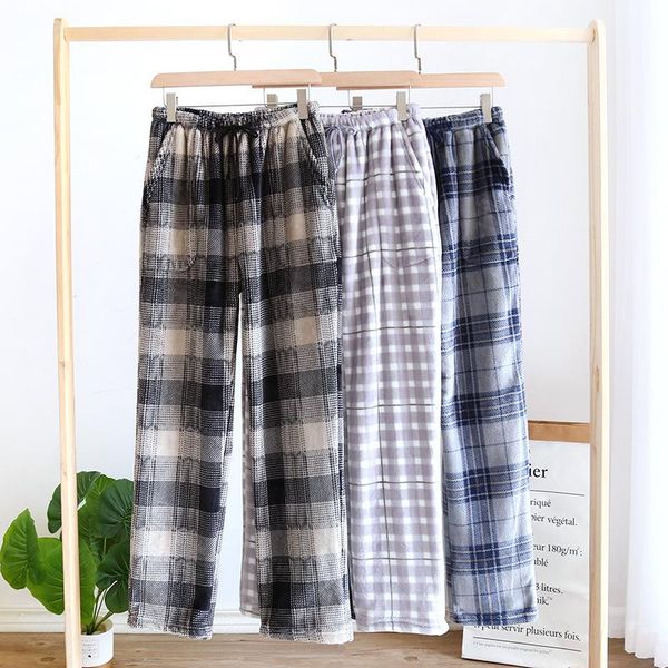 men's sleepwear winter keep warm fashion plaid sleep bottoms men thicken flannel casual pants indoor pyjamas trousers, Black;brown
men's sleepwear winter keep warm fashion plaid sleep bottoms men thicken flannel casual pants indoor pyjamas trousers, Black;brown