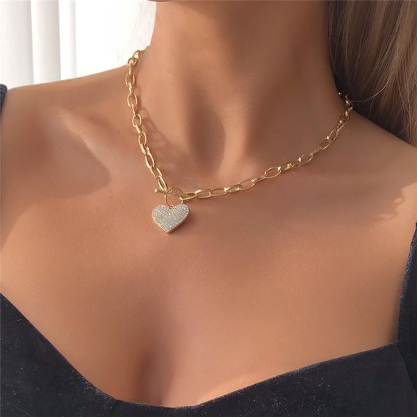 hiphop heart pendant necklaces rhinestone jewelry for women chokers punk link chain party south american 18k gold plated silver necklace all
hiphop heart pendant necklaces rhinestone jewelry for women chokers punk link chain party south american 18k gold plated silver necklace all