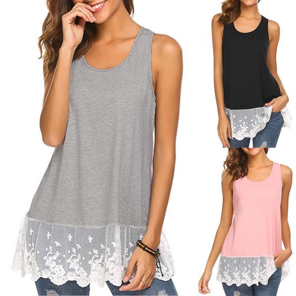 fashion womens sleeveless lace vest female solid color summer bow t shirt female large size comfortable casual vest camiseta, White
fashion womens sleeveless lace vest female solid color summer bow t shirt female large size comfortable casual vest camiseta, White