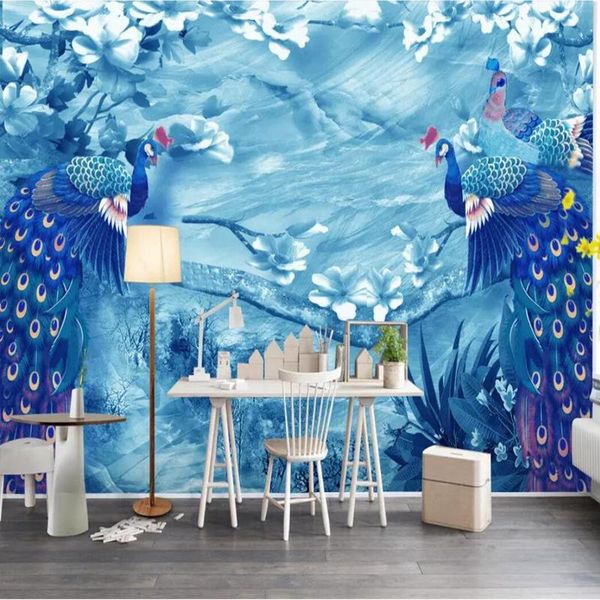 wallpapers youman custom 3 d modern wallpaper deskblue for girls room wall decor peacock kids
wallpapers youman custom 3 d modern wallpaper deskblue for girls room wall decor peacock kids